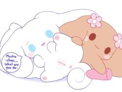 >< 2girls :3 animated blue_eyes blush blush_stickers brown_body brown_fur canid canine chibi cinnamon_(cinnamoroll) cinnamoroll cinnamoroll_(series) curled_tail dialogue dildo dildo_in_pussy dildo_insertion female feral first_time flower flower_on_head furry genderswap_(mtf) happy happy_sex humanoid_genitalia humanoid_pussy licking_dildo long_ears long_playtime longer_than_30_seconds longer_than_one_minute mob_face mocha_(cinnamoroll) nakimayo no_sound pawpads pillow pussy rule_63 sanrio sex_toy simple_background speech_bubble vaginal_penetration video webm white_background white_body white_fur wholesome wholesome_sex wide_hips yamimayuyu