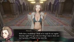 2girls 3d arms_behind_back bare_midriff bare_shoulders bare_thighs beauty_mark blue_bra blue_panties bra breasts brown_eyes brown_hair cleavage coat collarbone dochaunt24 dress english_text eyeshadow female female_only female_pov femdom femsub fire_emblem fire_emblem:_three_houses green_hair grin hair_over_shoulder hiding imminent_rape imminent_sex indoors inviting inviting_to_sex large_breasts lipstick long_hair long_sleeves looking_at_viewer manuela_casagranda mature mature_female midriff mind_control mole mole_under_eye multiple_girls navel nintendo orange_eyeshadow orange_lips orange_lipstick panties pillar pov revealing_clothes rhea_(fire_emblem) seductive short_hair shoulders smile solo_focus standing text text_box thighs underwear wide_hips yuri