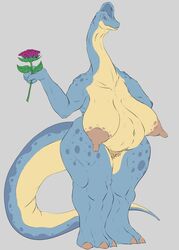 absurd_res anthro areola avian belly big_areola big_breasts big_nipples brachiosaurid breana_(upai) breasts dinosaur female genitals hi_res huge_breasts long_neck long_nipples mature_female navel nipples old pubes pussy reptile sagging_breasts sauropod scalie solo thick_tail thick_thighs tolerain_(artist) wide_hips