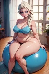 1girls ai_generated ball big_ass big_breasts blonde_hair blue_eyes braided_hair braided_ponytail chubby chubby_female cleavage curvaceous curvy_female disney earrings elsa elsa_(frozen) female female_only frozen_(film) huge_ass large_breasts light-skinned_female light_skin long_hair nipples_visible_through_clothing ponytail scarebroart sitting_down slightly_chubby slightly_chubby_female sports_bra thick thick_thighs thong thunder_thighs voluptuous voluptuous_female wide_hips yoga_ball