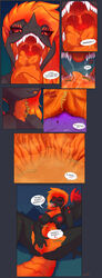 absurd_res adian_(smolspearrow) anthro avian bird comic dragon duo english_text female fingering first_person_view hi_res macro male male/female masturbation mouth_shot open_mouth organs sitting skyress_(skrekdathird) smolspearrow sparrow sparrow_(bird) stomach swallowing text vore vore_comic willing_vore