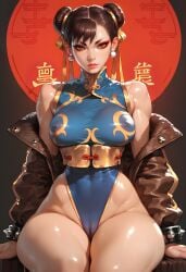 1girls ai_generated cameltoe chun-li nipple_bulge solo stable_diffusion street_fighter tagme tentacles_riders thighs