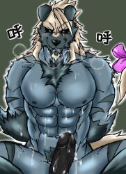 alex168wang anthro balls bara barazoku blazblue boner erection furry male male_only muscles muscular nude penis sweat sweating valkenhayn_r._hellsing werewolf wolf