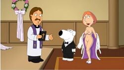 brian_griffin family_guy lois_griffin mr_bruce nude_female stripping wedding_day