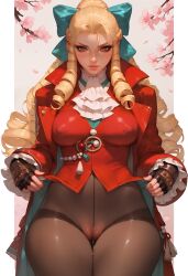 1girls ai_generated cameltoe karin_kanzuki nipple_bulge solo stable_diffusion street_fighter street_fighter_alpha_3 tagme tentacles_riders thighs