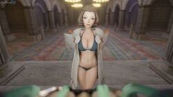 2girls 3d arms_behind_back bare_midriff bare_shoulders bare_thighs beauty_mark blue_bra blue_panties bra breasts brown_eyes brown_hair cleavage coat collarbone dochaunt24 dress eyeshadow female female_only female_pov femdom femsub fire_emblem fire_emblem:_three_houses green_hair grin hair_over_shoulder hiding imminent_rape imminent_sex indoors inviting inviting_to_sex large_breasts lipstick long_hair long_sleeves looking_at_viewer manuela_casagranda mature mature_female midriff mind_control mole mole_under_eye multiple_girls navel nintendo orange_eyeshadow orange_lips orange_lipstick panties pillar pov revealing_clothes rhea_(fire_emblem) seductive short_hair shoulders smile solo_focus standing textless_version thighs underwear wide_hips yuri