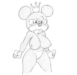 alternate_body_type alternate_breast_size angry_face big_breasts disney mickey,_donald,_goofy:_the_three_musketeers_(2004) minnie_mouse naked rawhell the_d'artagnan_romances underwear underwear_only