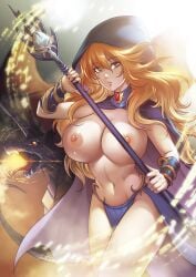 1girls exposed_breasts loincloth mage magical_girl