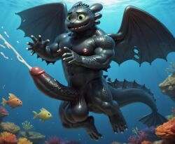 1boy abs ai_generated anthro balls bara big_balls big_muscles big_nipples big_pecs big_penis black_body booster_rex cum cum_drip cum_in_water cum_on_body cum_on_penis cumshot dragon dreamworks ejaculation erect_nipples erection fangs fully_submerged gay how_to_train_your_dragon huge_balls huge_cock huge_muscles huge_nipples huge_pecs hunk male male_only muscular muscular_anthro muscular_male navel night_fury nipples nude orgasm pecs penis reptile scalie solo spikes_(anatomy) toothless underwater water wings