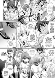 alto_seneka brandish chained chains closed_eyes comic comic_page crying multiple_boys multiple_girls rusty_soul slave slave_outfit