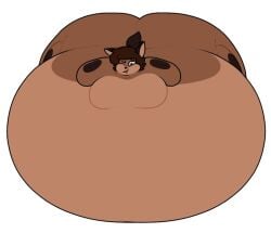 1boy big_ass bubble_butt chip_at_night furry huge_ass immobile morbidly_obese morbidly_obese_anthro overweight thick_thighs wide_hips