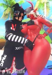 3d bangs bangs_over_eyes big_ass big_breasts big_butt big_penis couple curvy curvy_female cute_male dark_hair demon demon_girl demon_horns desdemona_(fortnite) fortnite love messy_hair muscular ponytail_male red_eyes red_skin sex thick_ass thick_legs thick_penis thick_thighs twitter twitter_username white_hair ya_path yoshida_(ya_path)