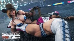2girls 3d 3d_(artwork) abs absurdres asphyxiation bandai_namco bench bicep_strap biceps big_breasts blender blonde_hair boots breastscatfight brown_hair catfight choke_hold cleavage crossover dead_or_alive defeat defeated dominance dominant_female dominated domination dominatrix female female_domination female_focus female_only female_with_female femdom fight fighting hand_on_floor head_between_legs head_between_thighs headlock headscissor headscissors held_down helpless highres julia_chang kazama_asuka koei_tecmo lace-up_boots large_breasts laying_on_side leg_up legs lezdom midriff multiple_girls muscle muscles muscular muscular_female muscular_legs muscular_thighs pinned restrained sexually_suggestive spread_legs squeezing strangling struggling submission submission_hold submissive submissive_female t7w team_ninja tecmo tekken tekken7wallpapers tekken_7 thick_thighs thigh_boots thighs thighs_together tina_armstrong trapped wrestling wrestling_outfit wrestling_ring wrestlingryona yuri