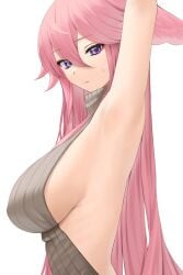 1girls absurd_res absurdres adult adult_female areola_bulge arm_above_head arm_up armpits bare_armpits bare_arms bare_back bare_shoulders bare_skin breasts breedable collarbone dot_nose elbows eyebrows_visible_through_hair female female_focus female_only genshin_impact groin hair_between_eyes half_naked hand_above_head hand_up high_resolution highres large_breasts light-skinned_female light_skin long_hair looking_at_viewer lordol mature mature_female naked naked_female nipple_bulge nude nude_female pink_eyebrows pink_hair pink_hair_female purple_eyes purple_eyes_female sideboob simple_background skinny skinny_female skinny_girl skinny_waist slender_body slender_waist slim_girl slim_waist solo standing sweat sweatdrop thin_waist upper_body v-line white_background yae_miko