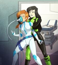 female female_only femdom femsub fully_clothed gloves kim_possible kimberly_ann_possible latex latex_clothing latex_gloves shego shiny_clothes sleepystephbot tight_clothing