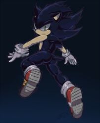 1boy ass ass_focus backsack balls dark_sonic eulipotyphlan furry furry_only hedgehog looking_at_viewer looking_back looking_back_at_viewer male male_only sega soina solo solo_male sonic_(series) sonic_the_hedgehog sonic_the_hedgehog_(series)