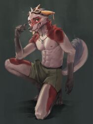 anthro boxers_(clothing) bulge canid canine canis clothing erection fox hi_res male mammal orioz solo tent underwear wolf