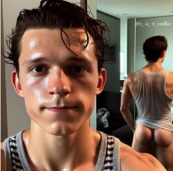 ai_generated celebrity dall-e3 gay human male male_only real_person realistic tom_holland twink