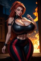 1girls ai_generated big_breasts bythebrokenone dc dc_comics female_only solo solo_female superman_(series) tagme volcana_(dc)