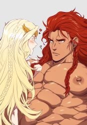2boys 6oh4r ? abs blonde_hair brothers canon_couple elden_ring femboy femboy_on_male fromsoftware male_only miquella miquellester musc muscular muscular_male promised_consort_radahn shadow_of_the_erdtree starscourge_radahn topless topless_male