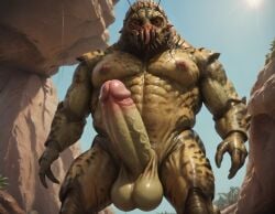 abs ai_generated alien balls bara big_balls big_muscles big_nipples big_pecs big_penis booster_rex district_9 erect_nipples erection gay green_body huge_balls huge_cock huge_muscles huge_nipples huge_pecs humanoid hunk insects male male_only muscular muscular_humanoid muscular_male navel nipples nude pecs penis prawn_(district_9) solo water