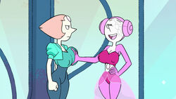 accurate_art_style big_breasts cartoon_network clothing duo edit female gem_(species) grabbing grabbing_breasts pearl_(steven_universe) pink_pearl_(steven_universe) rawhell screencap screenshot screenshot_edit steven_universe volleyball_(steven_universe)