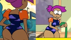 accurate_art_style ass big_ass big_breasts big_butt big_hips breasts edit enid female ok_k.o.!_let's_be_heroes rawhell screencap screenshot screenshot_edit thick_thighs