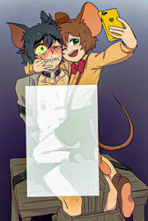 2boys artist_unknown crying jerry_mouse male male/male male_only tom_and_jerry tom_cat