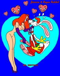 1anthro 1girls canon_couple disney female human jessica_rabbit male married_couple mr._neutron nipples penis roger_rabbit straight who_framed_roger_rabbit