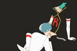 2boys archer_(pokemon) male male_only pokemon proton_(pokemon) team_rocket yaoi