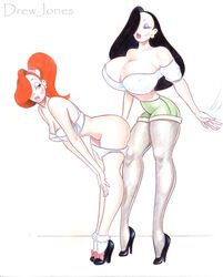 breasts disney drew_jones female female_only huge_breasts human jessica_rabbit multiple_females multiple_girls tagme who_framed_roger_rabbit yuri