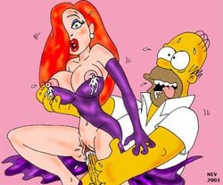 00s 2000s 2003 20th_century_fox amblin_entertainment breasts crossover cum disney female fox_corporation homer_simpson human jessica_rabbit lactation male nev nipples penis pussy sex straight tagme the_simpsons who_framed_roger_rabbit