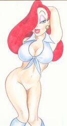 disney drew_jones female female_only human jessica_rabbit pussy solo tagme who_framed_roger_rabbit