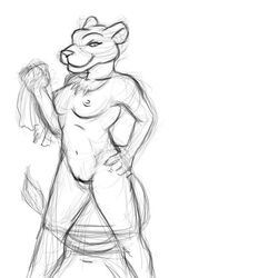 animalympics anthro breasts female female_only kit_mambo solo standing tagme