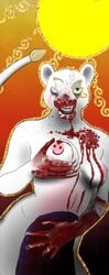 alabaster anthro blood bodily_fluids breasts deity felid female hi_res lion lips mammal pantherine remoblockade thick_bottom_lip