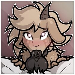 <3_eyes 1:1 ahe_gao anthro blonde_hair border bovid breasts brown_body brown_fur canid canine canis caprine choker curvaceous curvy_figure female fur goat grey_eyes hael hael_lewen_(character) hair heart hi_res hooves horn jewelry looking_pleasured male male/female mammal markings necklace no_humans pov_blowjob silver_eyes simple_background solo spots spotted_markings tuft voluptuous white_border wolf