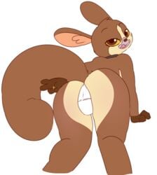 anthro ass bulge clothing curvy_figure dreamworks femboy gesture girly hardscales looking_back madagascar_(series) male mort ok_sign panties presenting solo underwear