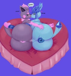 5_fingers 5_toes anthro anus ass better_version_at_source blue_anus blue_body blue_fur blue_pussy butt_grab duo duo_focus eeveelution feet female female/female female_focus fingers fur generation_4_pokemon generation_5_pokemon genitals glaceon group hand_on_butt heart kissing kissing_with_both_sets_of_lips looking_at_another looking_at_viewer nebssik nintendo pink_anus pink_body pink_fur pink_pussy pokemon pokemon_(species) presenting presenting_anus puffy_anus pussy sex spread_butt spreading toes tribadism vaginal_penetration video_games yuri zabrina_(afc) zorua