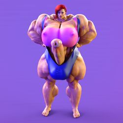 1futa 3d 3d_(artwork) abs big_balls big_breasts big_muscles big_penis bodybuilder cock dickgirl erection futanari graciart huge_balls huge_breasts huge_cock hyper_balls hyper_genitalia hyper_muscles hyper_penis muscular muscular_arms muscular_futanari muscular_legs muscular_thighs red_eyes short_hair solo_futa