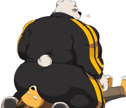 absurd_res bhtoss big_ass big_ass_(male) big_butt bubble_ass bubble_butt canid canine clothed clothing dumptruck_ass dumptruck_butt duo facesitting fat_ass fat_butt fox fully_clothed fuyuki_yamamoto_(odd_taxi) hi_res huge_ass huge_butt large_ass large_butt male male/male mammal massive_ass massive_butt odd_taxi plump_ass plump_butt polar_bear round_ass round_butt sekiguchi_(odd_taxi) simple_background thick_ass thick_butt tracksuit ursid ursine white_background