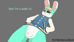 16:9 1boy animal_crossing animated anthro hi_res lagomorph leporid lil'bun male male_only mammal nintendo rabbit sasha_(animal_crossing) short_playtime solo video_games widescreen