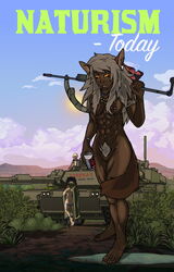 aboriginal abrams_(tank) aleone alyph_ironclaws animal_humanoid antenna_wire armored_vehicle athletic barefoot battle_tank canid canid_humanoid canine canine_humanoid canned_drink cannon canyon celtic cloak clothing cloud dark_body dark_skin detailed_background dirty_feet ear_piercing ear_ring feathers feet female forest freckles genitals grass group gun hair hairy_pussy humanoid humanoid_pointy_ears jackal_humanoid jewelry long_hair machine_gun mammal mammal_humanoid mud muscular muscular_female necklace nipple_piercing nipples nude outside piercing plant plantigrade pubes pussy ranged_weapon rifle ruger_mini-14 tail_tuft tank text toned_body tree tribal tuft vehicle weapon yellow_eyes