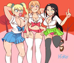 3girls big_ass big_breasts black_hair black_stockings blonde_hair blossom_(powerpuff_girls) blowing_bubblegum bottomless breasts bubbles_(powerpuff_girls) buttercup_(powerpuff_girls) cartoon_network clothing cowgirl_position eyeshadow female female_only gyaru heroine hourglass_figure huge_ass huge_breasts hugotaker licking_lips long_hair long_legs miniskirt multiple_girls nudity pale_skin panties pose powerpuff_girls powerpuff_girls_2016 powerpuff_girls_z prostitution red_hair school_uniform schoolgirl shiny_skin smile standing stockings teen teenage_girl teenager thick_thighs thighhighs tongue tongue_out toonami twintails white_skin white_stockings wide_hips