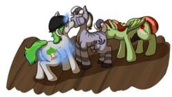 16:9 accessory alpha_channel anal balls bat_pony blue_markings brown_hair clothing cutie_mark dreadlocks equid equine female feral feral_pred genitals green_body green_eyes green_hair grey_body gyrotech hair hair_accessory hair_tie hasbro hat headgear headwear hi_res hooves horn kissing lunar_rose_(gyro) magic male male_pred mammal mane markings membrane_(anatomy) membranous_wings my_little_pony oral penis rimming ruzeth same_size_vore sex silent_e stomach_bulge stripes tree_time unicorn vore widescreen wings zebra