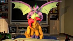 16:9 3d_(artwork) all_fours anthro anthro_on_anthro anthro_penetrated anthro_penetrating anthro_penetrating_anthro babs_seed_(mlp) big_breasts breasts daveman1000 digital_media_(artwork) dragon duo equid equine female female_penetrated friendship_is_magic from_behind_position hasbro hi_res interspecies male male/female male_penetrating male_penetrating_female mammal my_little_pony nipples nude penetration scalie sex smooth_skin spike_(mlp) widescreen