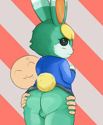 animal_crossing anthro bigmi_nono human lagomorph leporid male mammal nintendo rabbit sasha_(animal_crossing) video_games