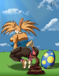 absurd_res ahe_gao anthro ass cloud corneliousrr crouching egg feces feet female hi_res hyper lagomorph leporid looking_pleasured mammal outside presenting prolapse rabbit scat shocked straining vivian_lopp