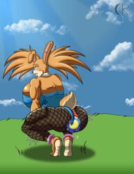 absurd_res ahe_gao anthro ass cloud corneliousrr crouching egg egg_laying feet female hi_res hyper lagomorph leporid looking_pleasured mammal outside presenting prolapse rabbit shocked straining vivian_lopp