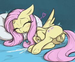 2021 6:5 absurd_res balls blush bodily_fluids cum cutie_mark digital_media_(artwork) dock equid equine eyebrows eyelashes female feral fluttershy_(mlp) friendship_is_magic ftg_crossgender fti_crossgender genital_fluids genitals gynomorph hasbro heart hi_res hooves intersex mammal my_little_pony pegasus penis rule_63 solo t72b underhoof wings