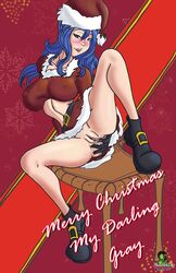 1girls big_breasts black_gloves blue_eyes blue_hair blush breasts christmas clitoris cosplay crop_top english_text erect_nipples erect_nipples_under_clothes fairy_tail female female_focus female_only finger_fuck fingering footwear gloves hat holidays juvia_lockser large_breasts leg_up legs long_hair long_legs masturbation miniskirt nipple_bulge no_panties nose_blush pale-skinned_female pale_skin pose posing pussy pussy_juice pussy_juice_drip pussy_juice_trail roleplay santa_claus_(cosplay) santa_costume santa_hat see-through see-through_clothing shaowarts shoes short_skirt sitting skirt solo solo_female solo_focus text tight_clothing upskirt vagina vaginal_insertion vaginal_masturbation vaginal_penetration voluptuous